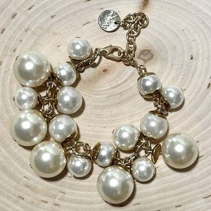 Stella & Dot Bracelet Retired Daphne Pearl Drop Statement Bracelet New